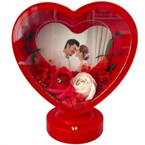 Red photo Frame with Light