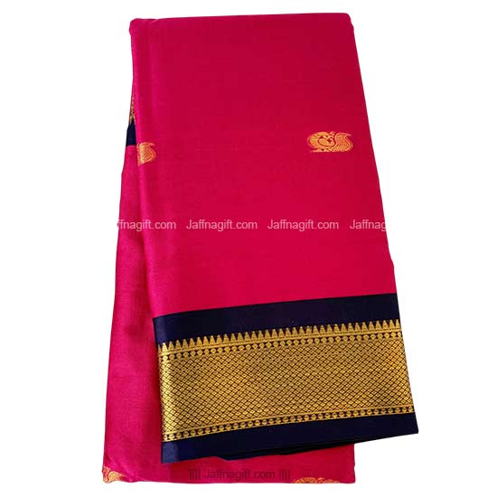 Rani Pink & Navy Blue Saree