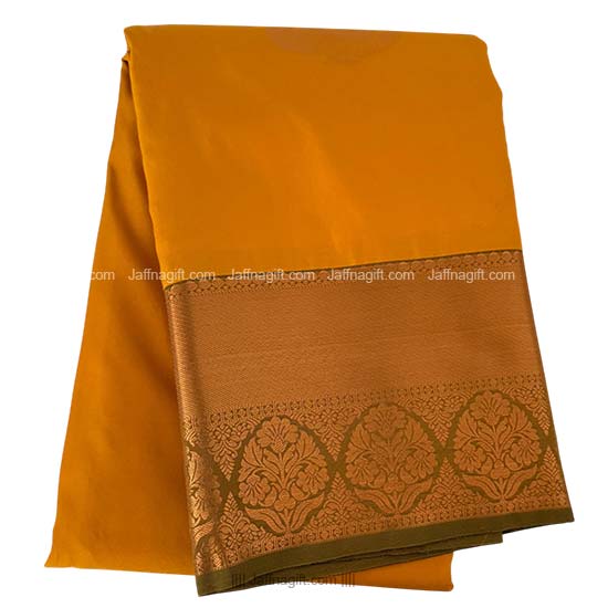Mustard Yellow & Antique Gold Saree