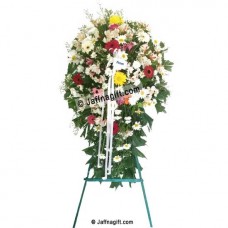 Funeral wreath - wit
