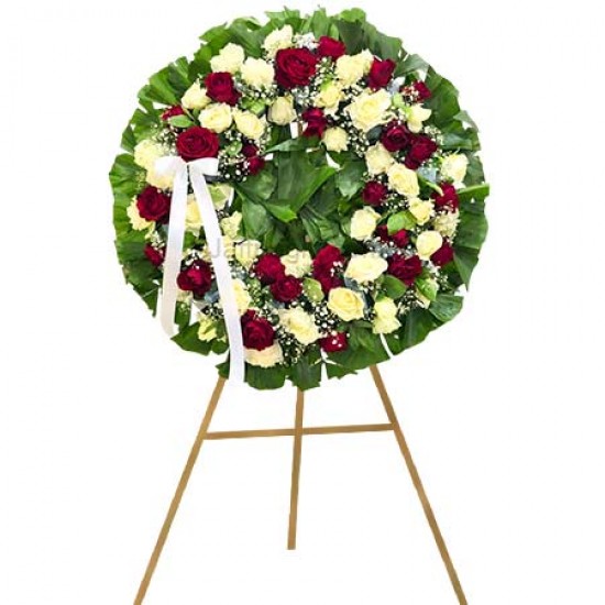 Round Rose Flower Wreath 