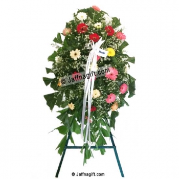 Funeral wreath - with stand